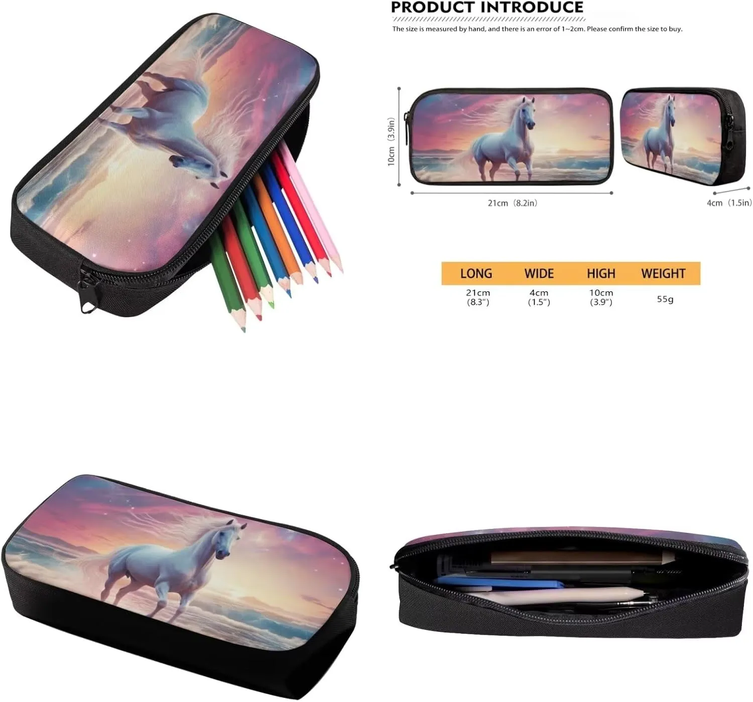 Horse Kids Backpacks for Travel Boys Backpacks with Lunch Boxes for Kids Girls Book Bag for Girls Kids Travel Backpack Lunch Box Cool for Boys School Insulated Polyester