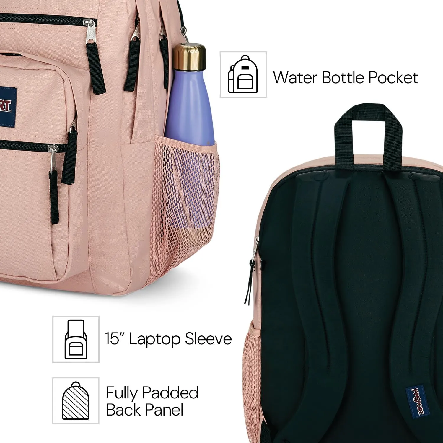 JanSport Laptop Backpack - Computer Bag with 2 Compartments, Ergonomic Shoulder Straps, 15 Laptop Sleeve, Haul Handle - Camo Illusion
