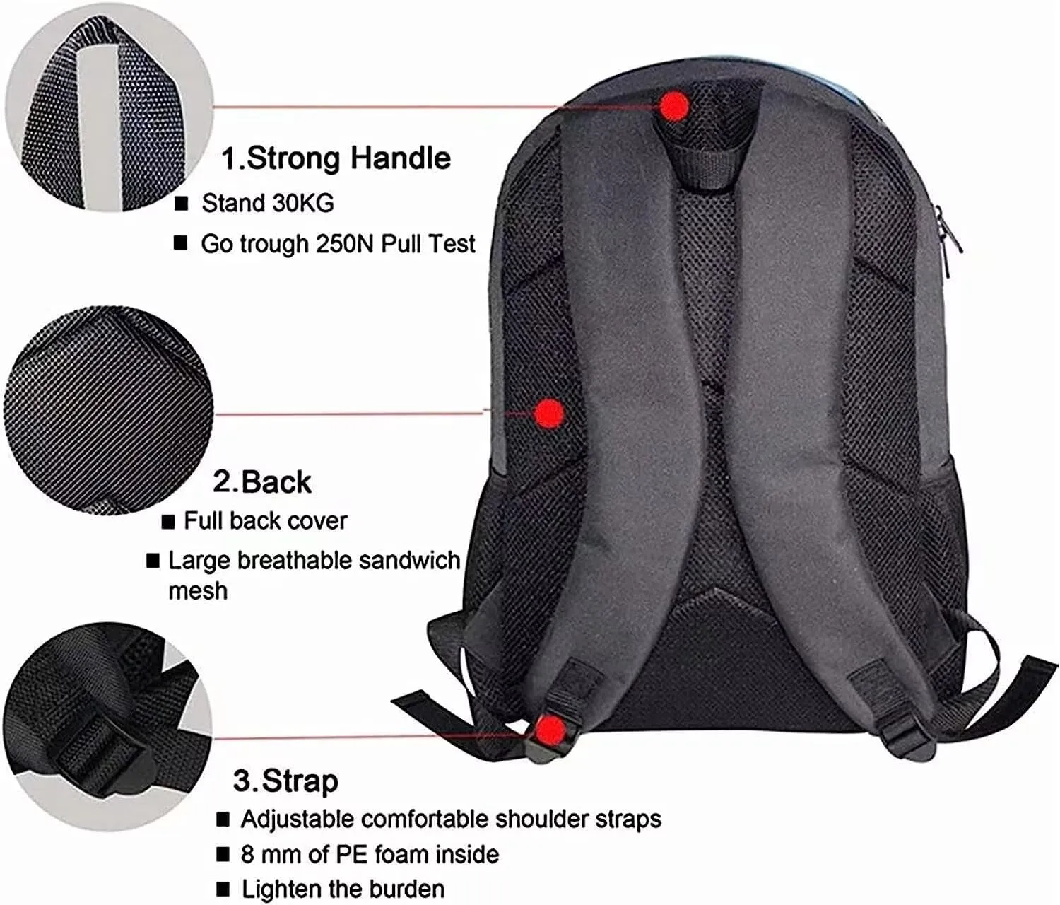 KEIAHUAN School Bag Backpack for Girls Blue Butterfly Print School Backpack Shoulder Schoolbags Primary School Bags with Lunch Box Pencil Bag
