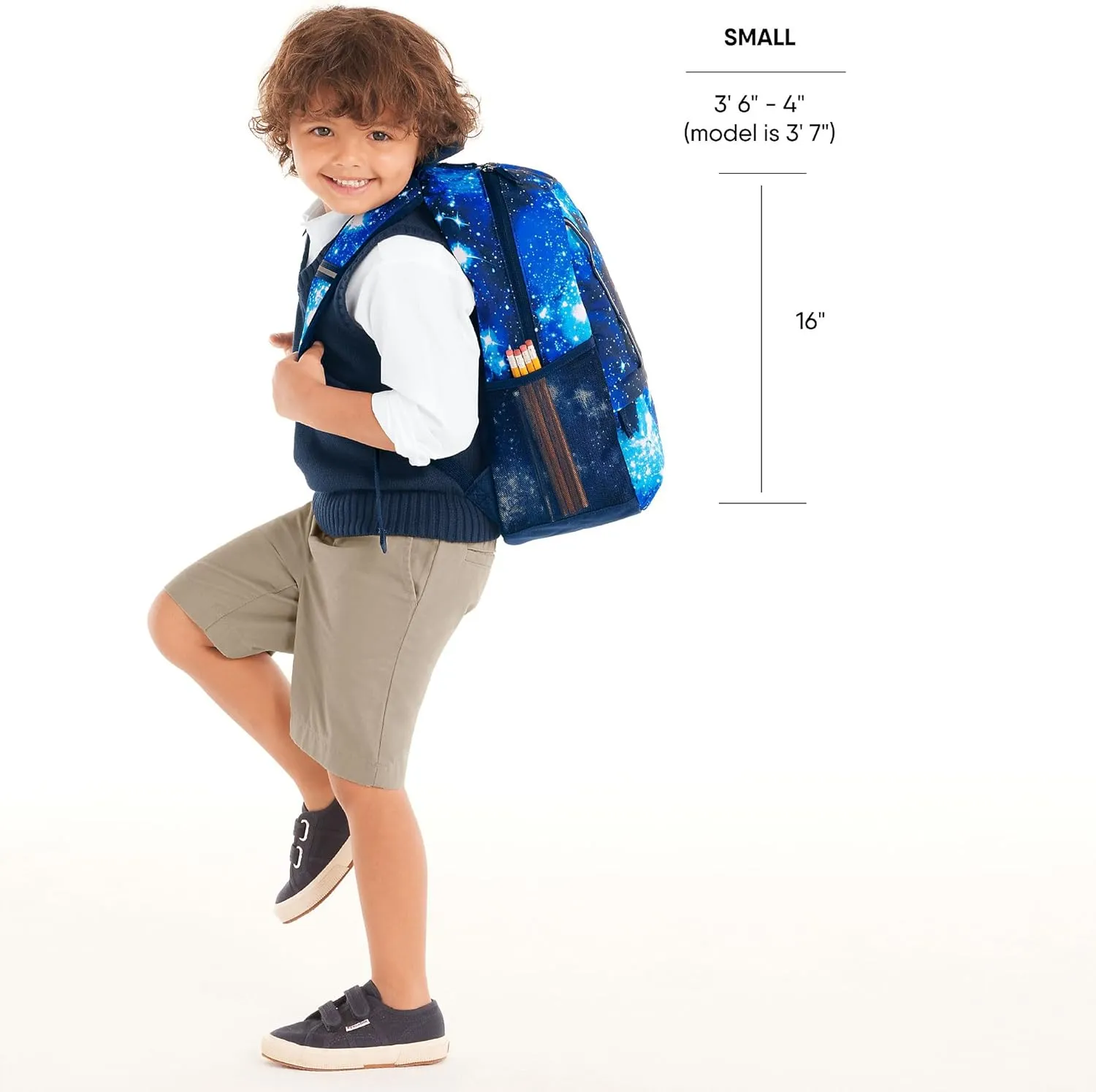 Lands' End Kids' ClassMate Blue Galaxy Space Small