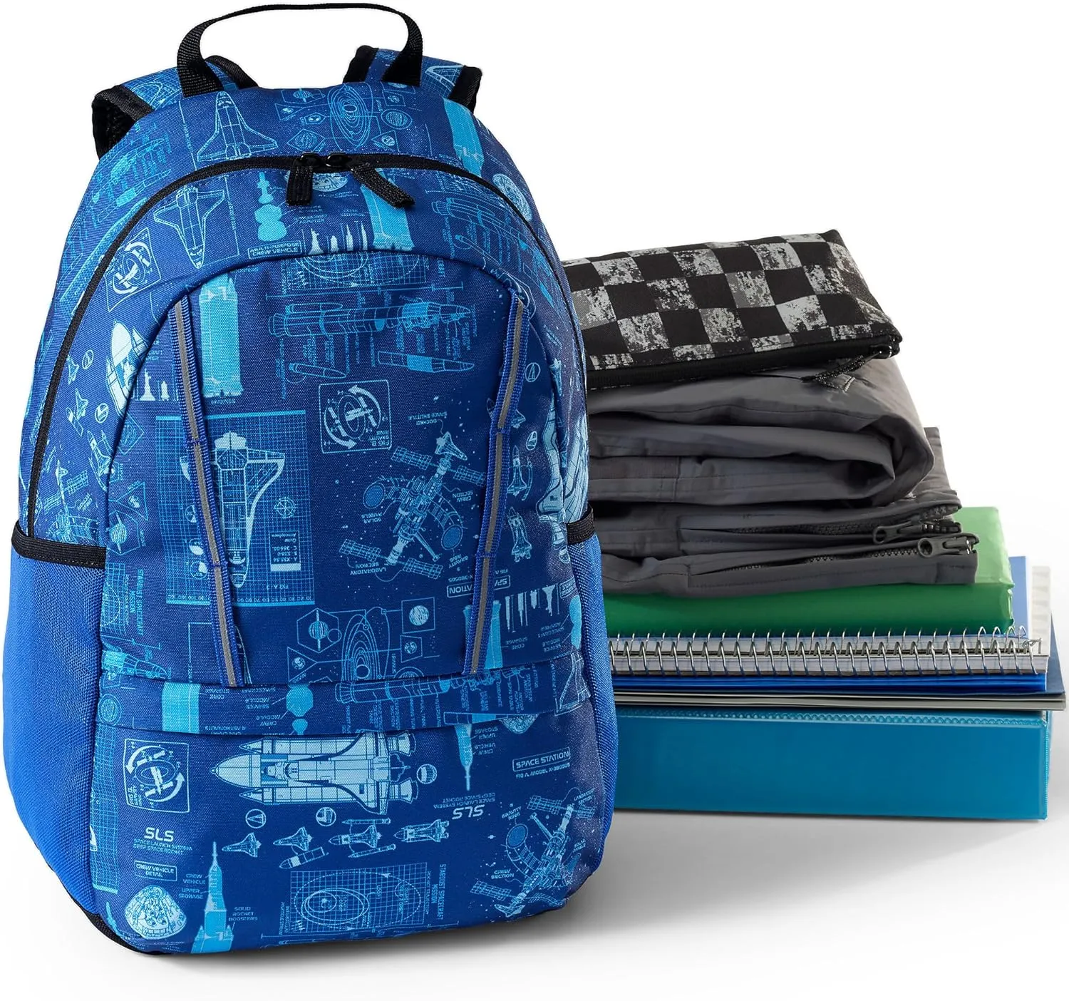 Lands' End Kids' ClassMate Blue Galaxy Space Small