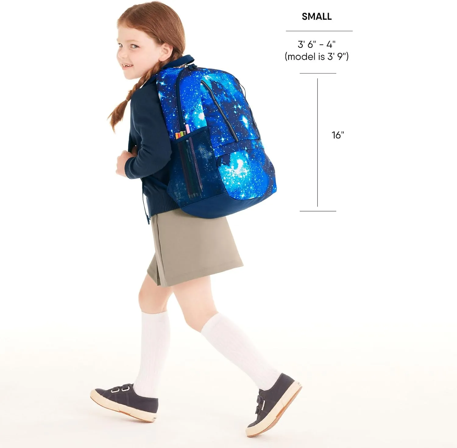 Lands' End Kids' ClassMate Blue Galaxy Space Small