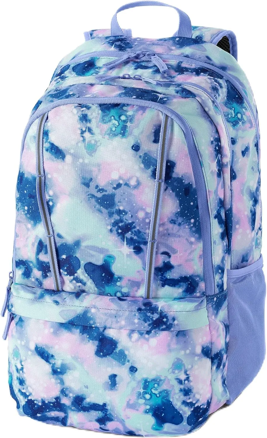 Lands' End Kids' ClassMate XL Backpack Warm Lavender Galaxy X-Large