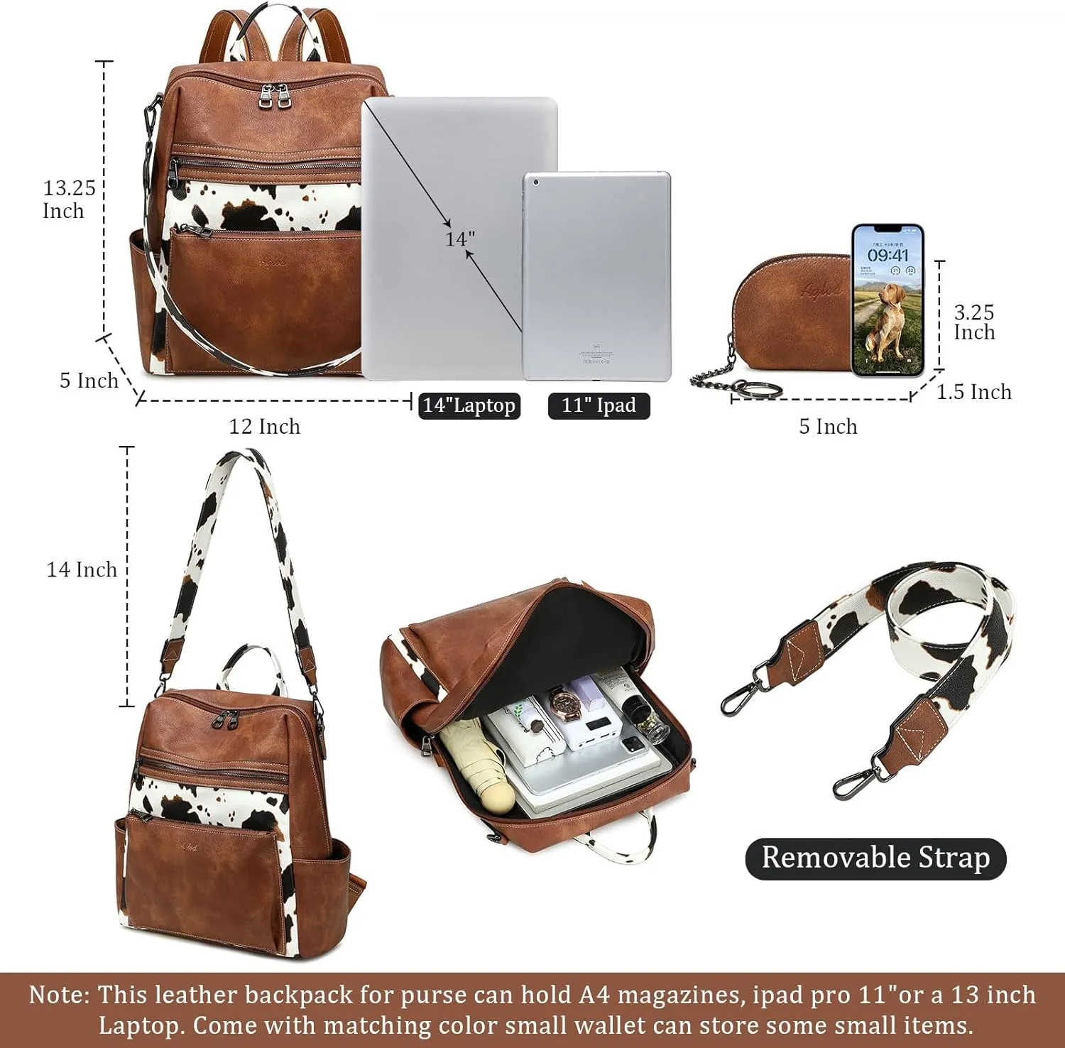 Leather Backpack Purse for Women Designer Ladies Shoulder Bag Fashion Faux Work Travel Daypack