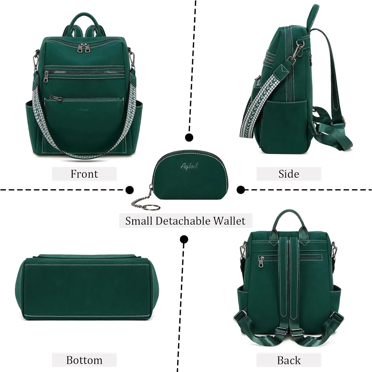 Leather Backpack Purse for Women Designer Ladies Shoulder Bag Fashion Faux Work Travel Handbags