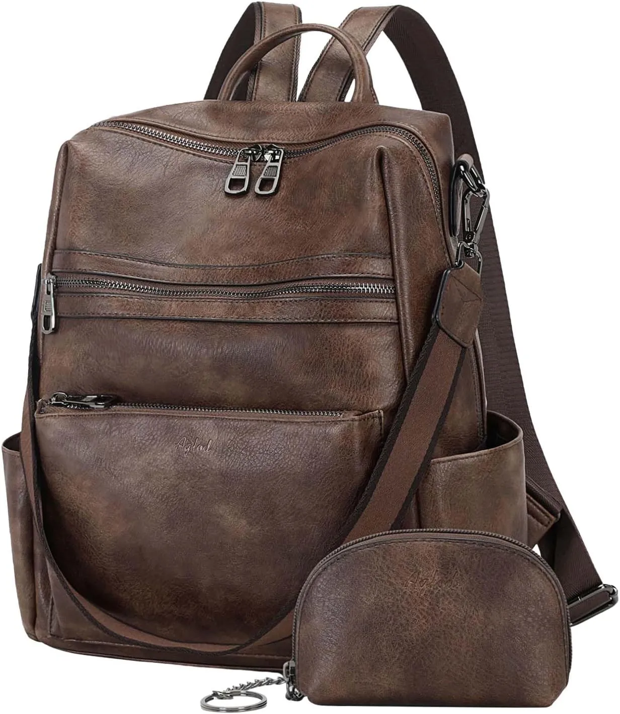 Leather Backpack Purse for Women Designer Ladies Shoulder Bag Fashion Faux Work Travel Handbags