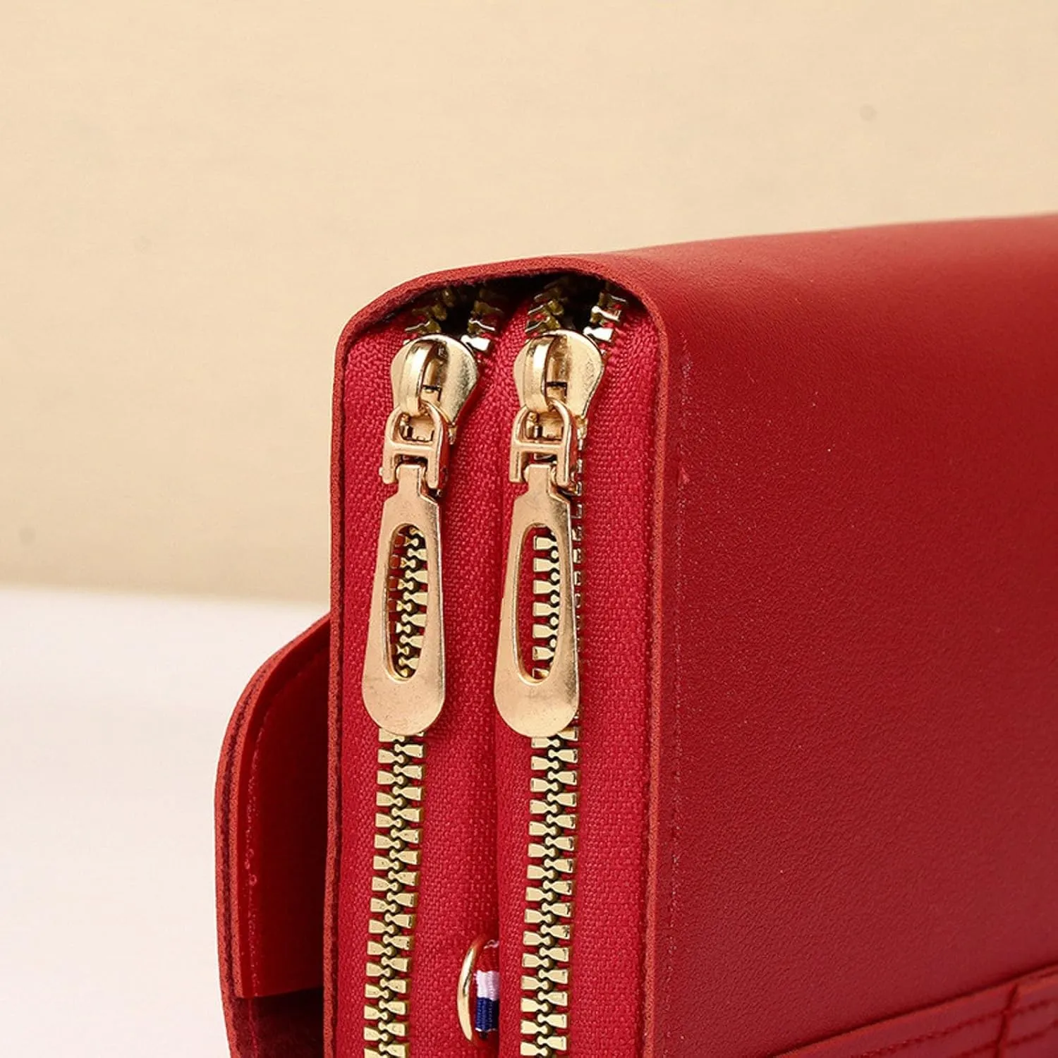 Leather Handbags Fashion Classic Women's Mobile Phone Bag Button Hood One Shoulder Double Layer Wallet Crossbody