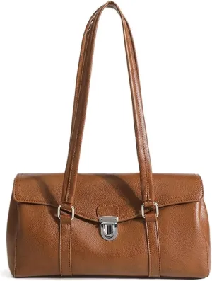 Leather Women Shoulder Bags Crossbody Bag For Women Handbags Female Luxury Ladies Handbag Totes Bag Women(Brown)