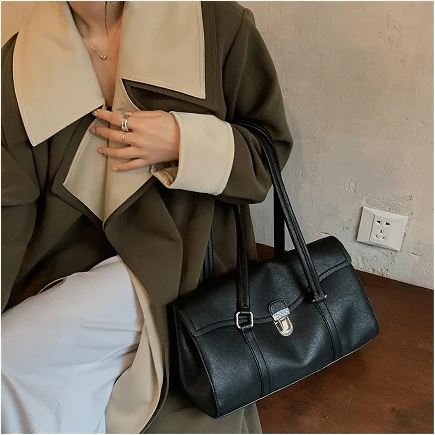 Leather Women Shoulder Bags Crossbody Bag For Women Handbags Female Luxury Ladies Handbag Totes Bag Women(Brown)