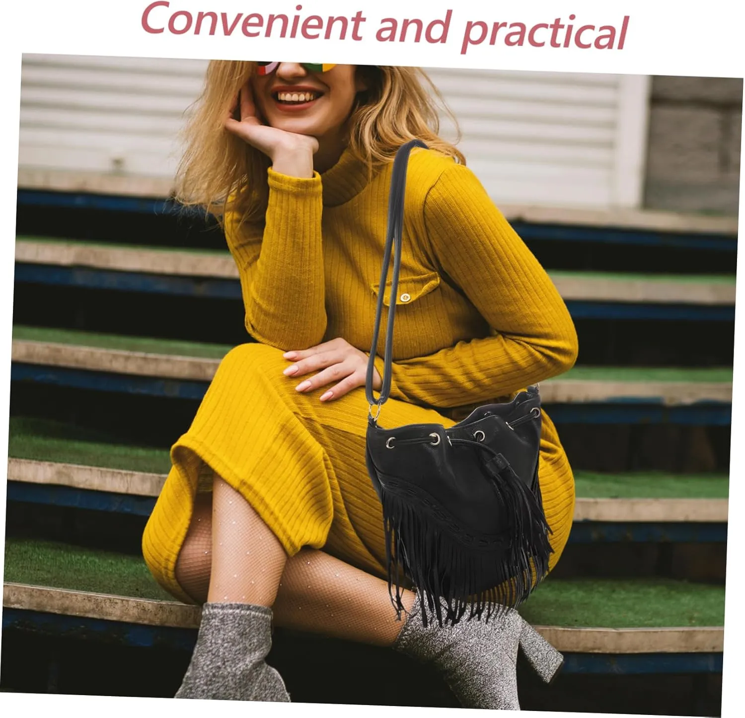 LIFKOME Draw Bucket Bag Crossbody Bag Outdoor Bag Shoulder Bag Women Bag Crossbody Purses for Women Women's