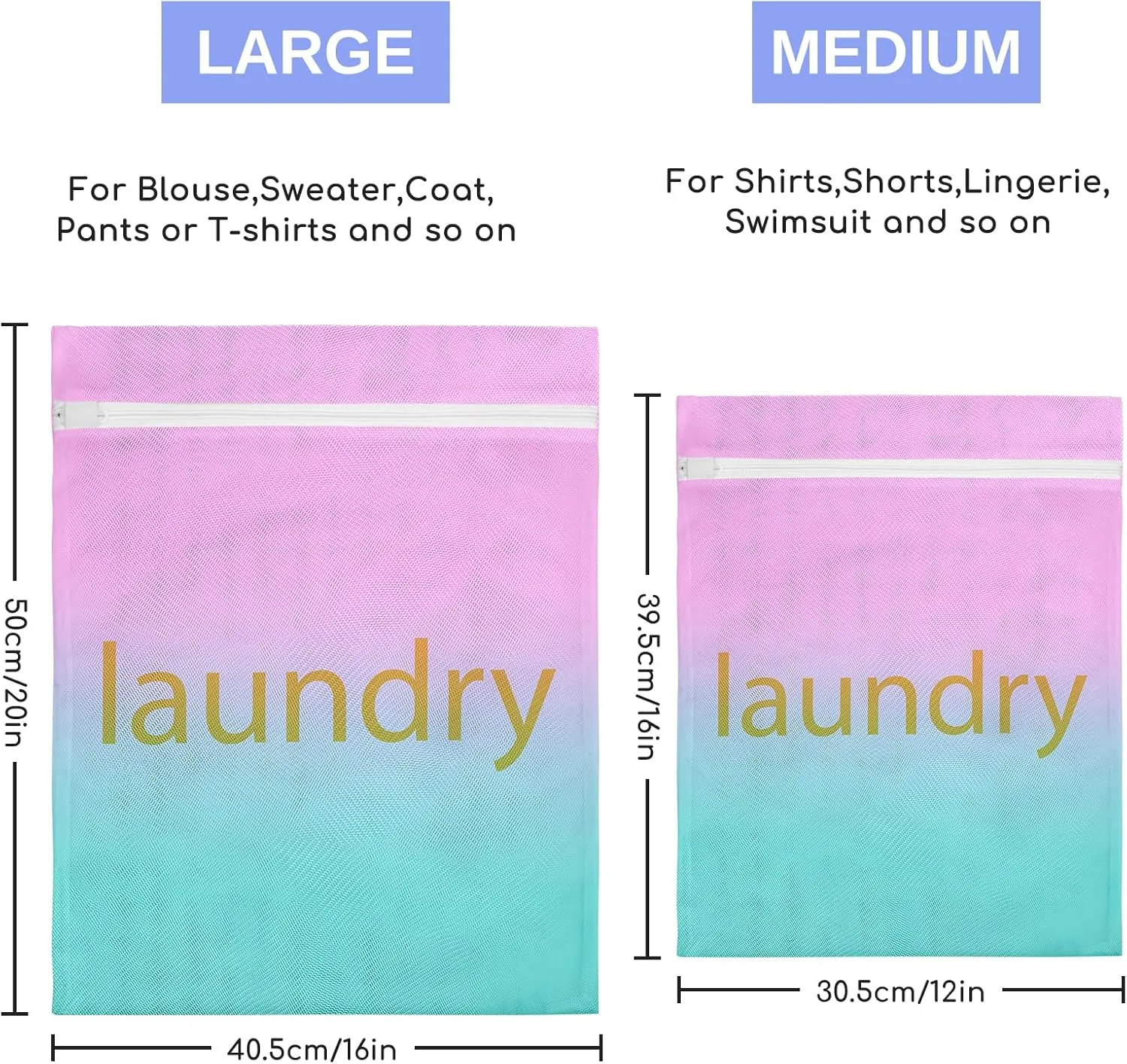 Mesh Laundry Bag for Delicates, Wash Bag for Underwear and Lingerie, Travel Storage Organize Bag, Makeup Organizer Bag