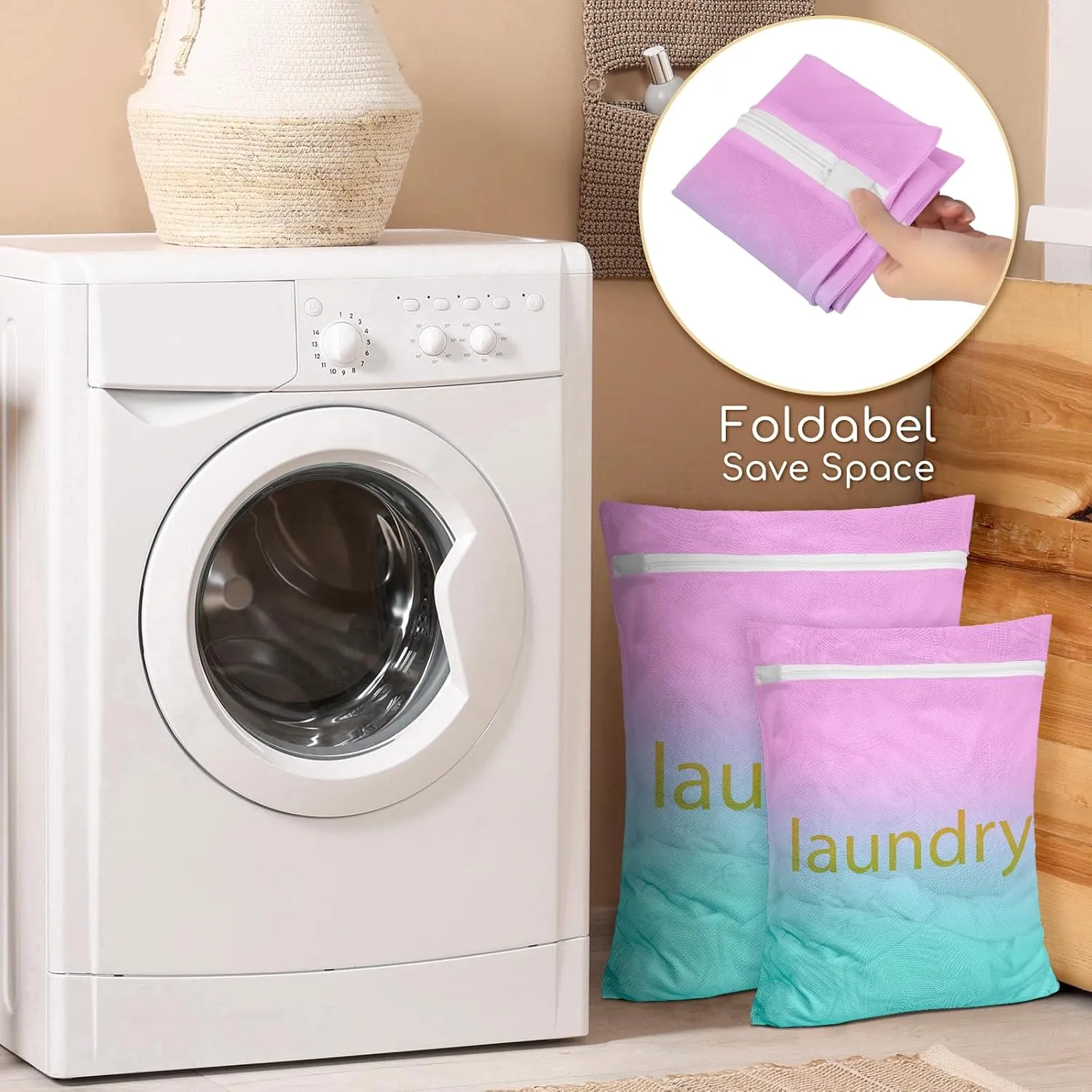 Mesh Laundry Bag for Delicates, Wash Bag for Underwear and Lingerie, Travel Storage Organize Bag, Makeup Organizer Bag