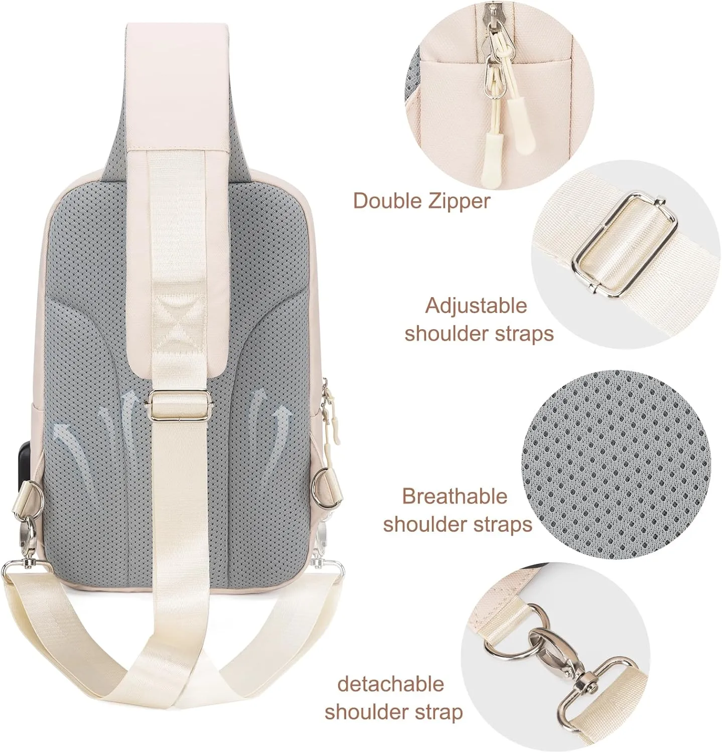 Messenger Bag Sling Bag Crossbody Shoulder Bag for Men Women Travel Work Satchel Bags