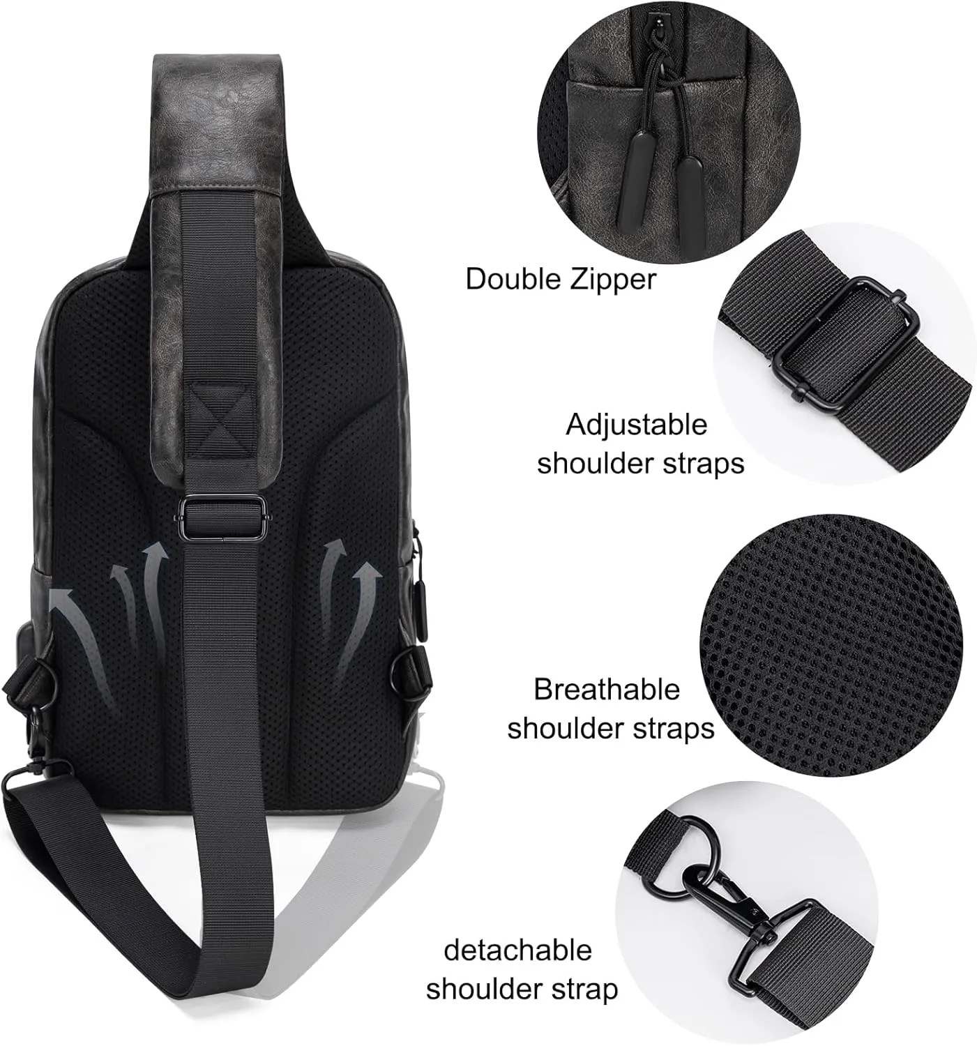 Messenger Bag Sling Bag Crossbody Shoulder Bag for Men Women Travel Work Satchel Bags