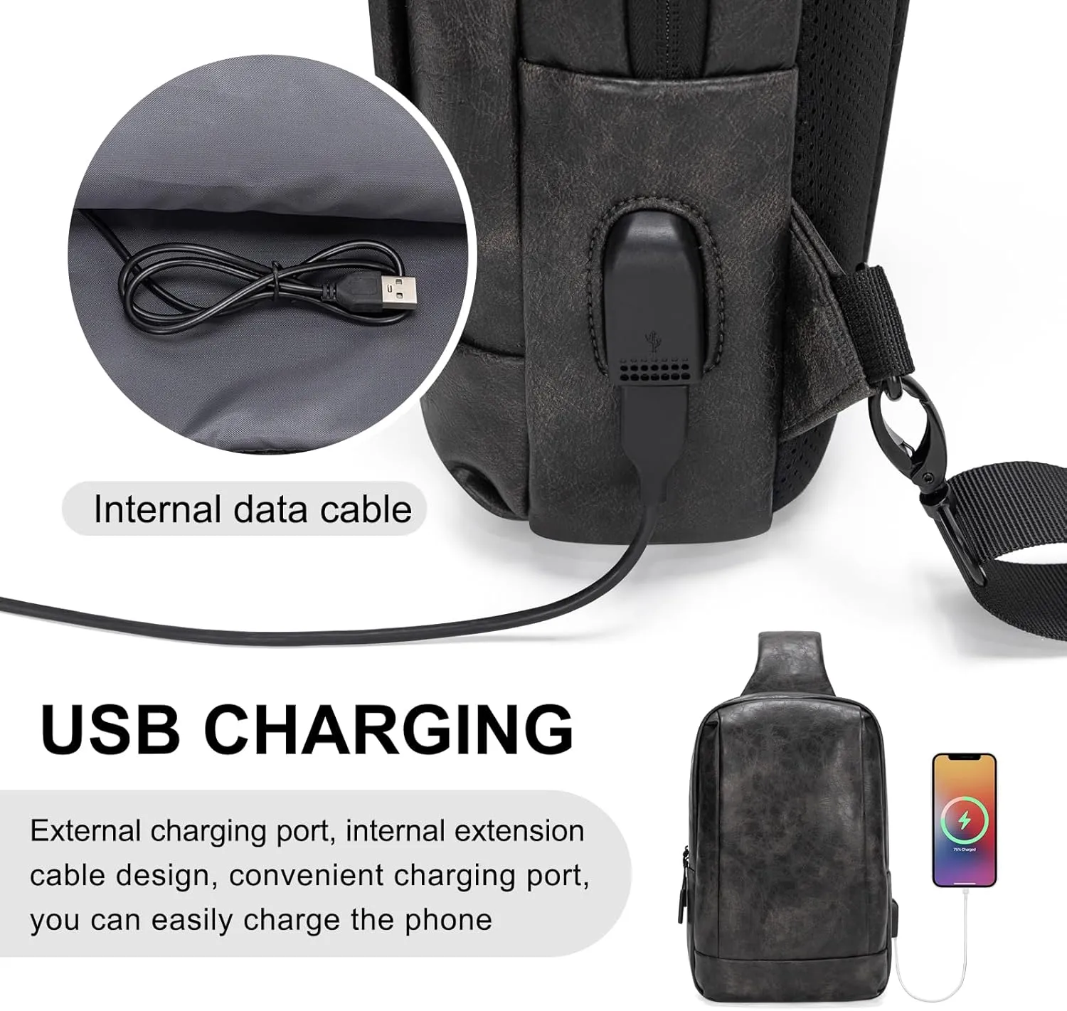 Messenger Bag Sling Bag Crossbody Shoulder Bag for Men Women Travel Work Satchel Bags