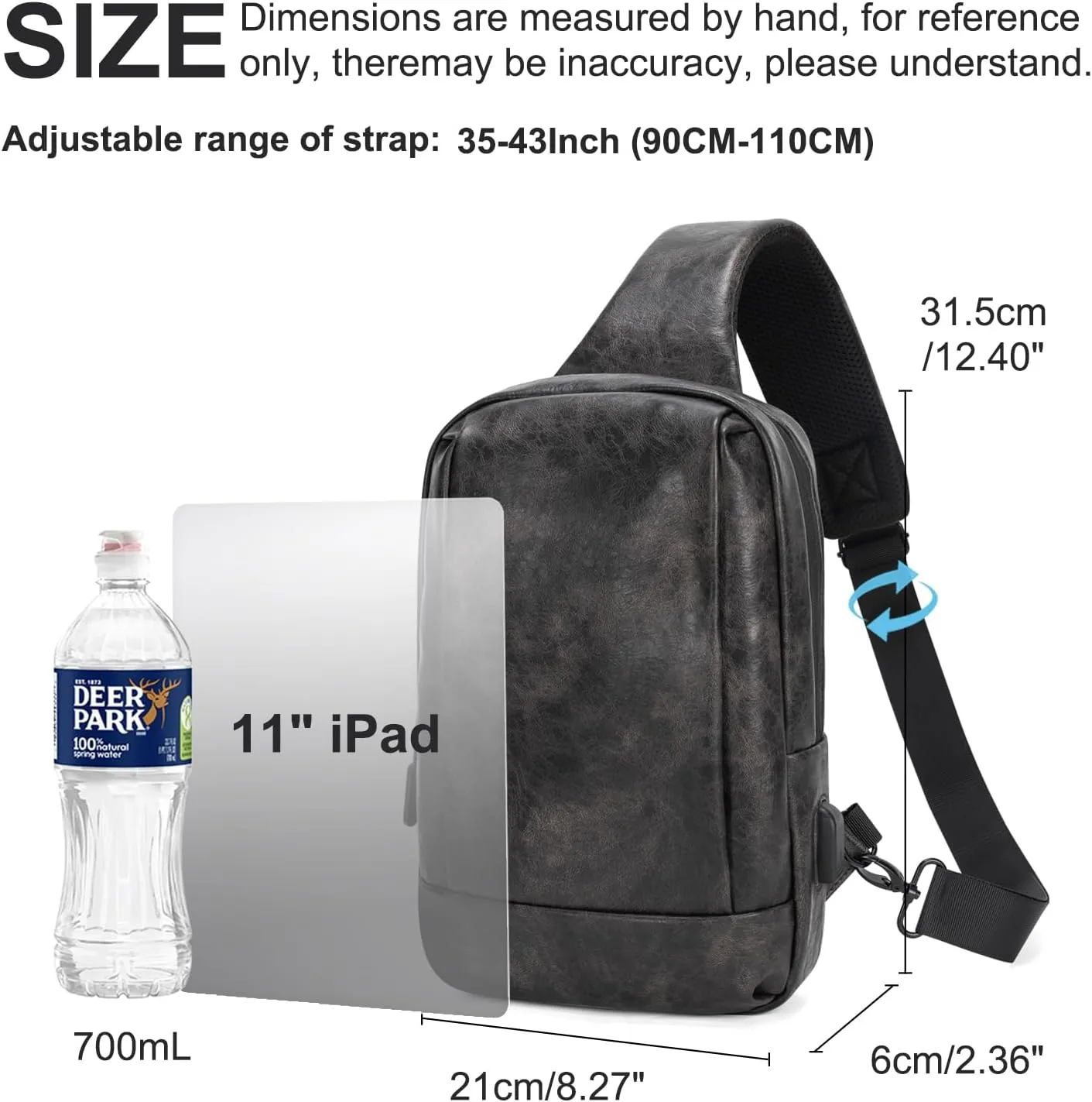 Messenger Bag Sling Bag Crossbody Shoulder Bag for Men Women Travel Work Satchel Bags
