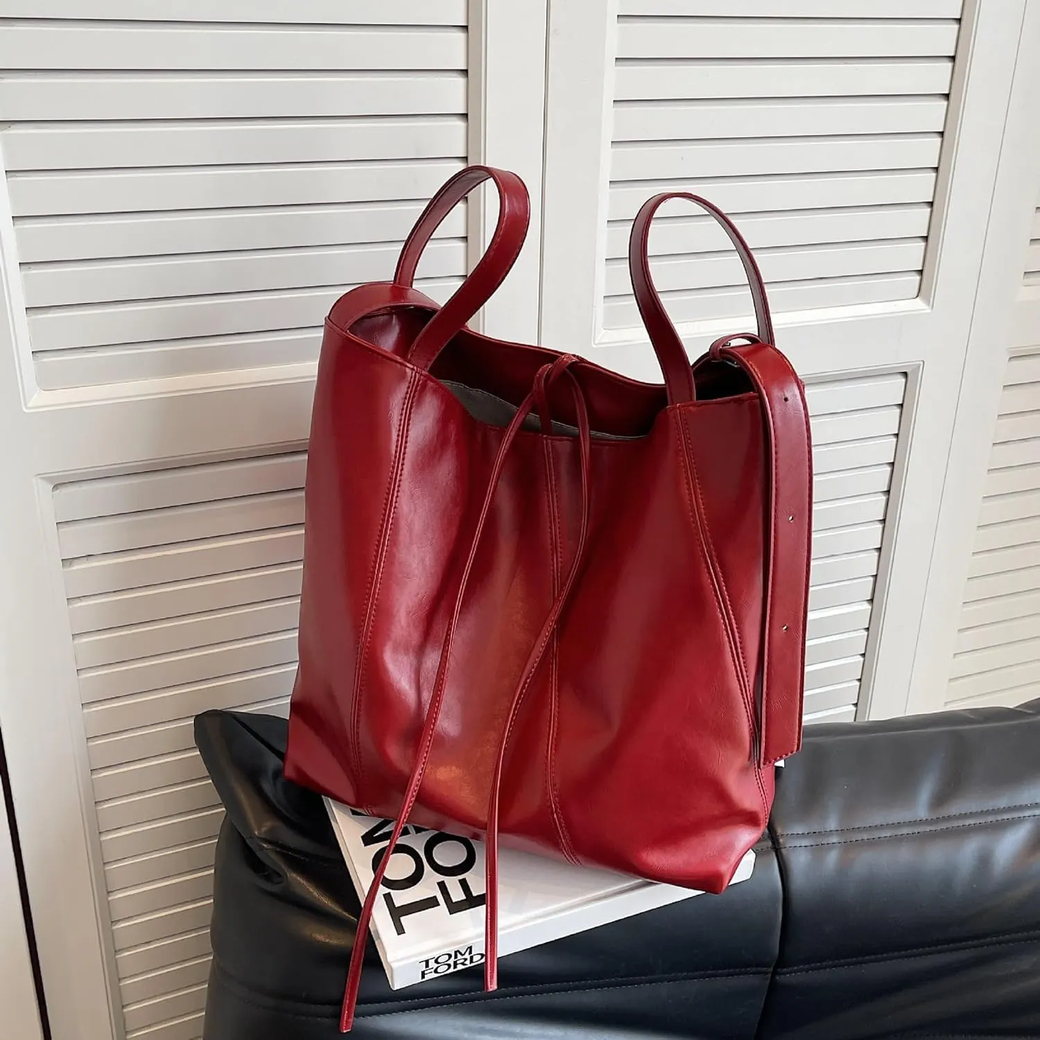 MOLERFO Shoulder Bag Leather Tote Bag Hobo Bags for Women Red Purses for Women Trendy 2024 Red Bag Y2k Bag Cute Tote Bag