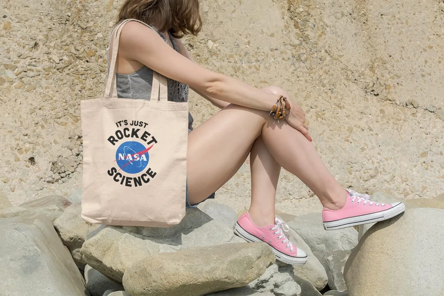NASA Approved Its Just Rocket Science Funny Reusable Shopping Canvas Tote Bag