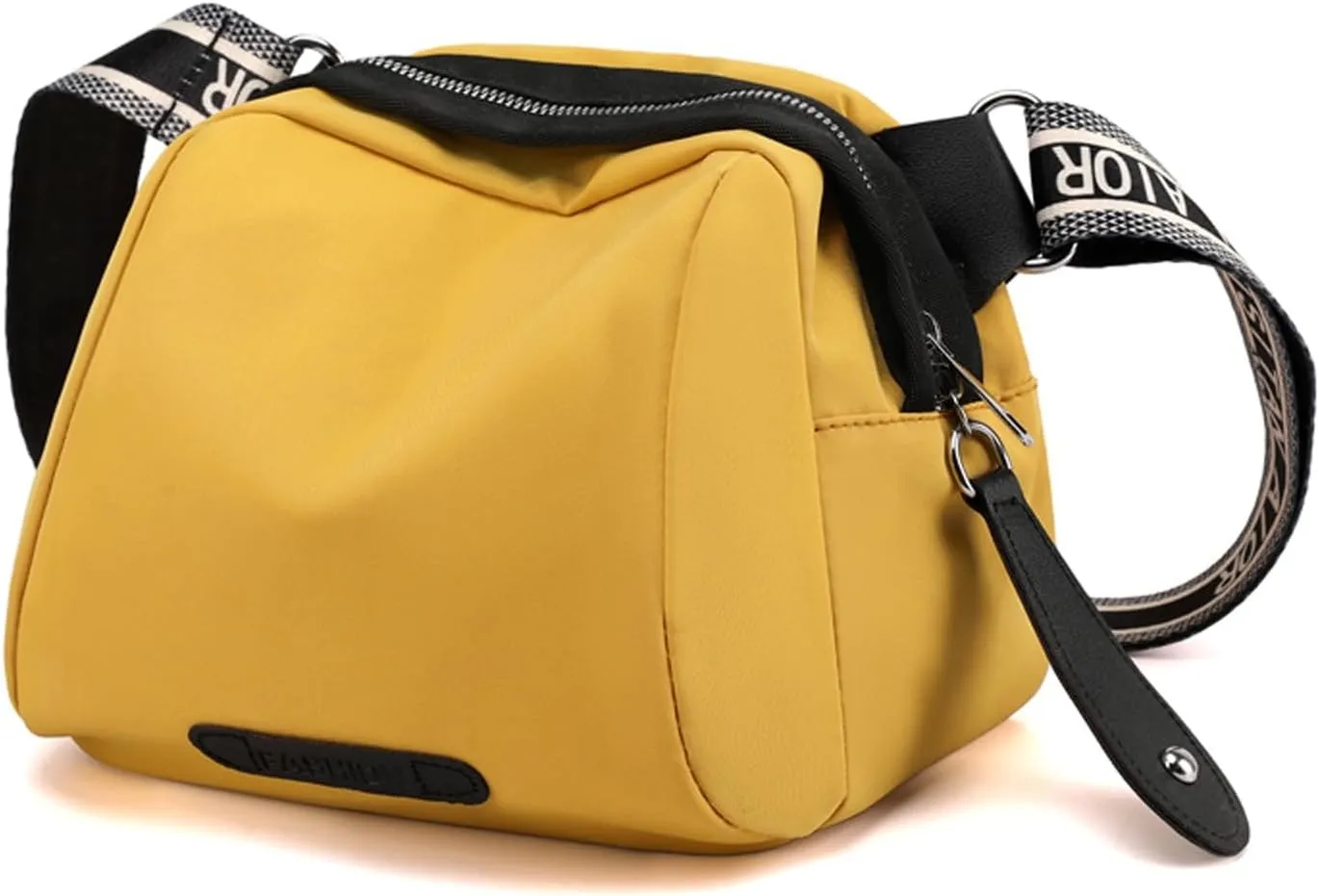 New Fashionable Casual Shoulder Bag Lightweight Nylon Fabric Women Crossbody Bags Mens Messenger Tote (Yellow, One Size)