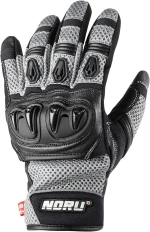 Noru Kiryu Leather Motorcycle Glove- Lightweight Breathable Design with Knuckle Protection, Touchscreen Compatibility