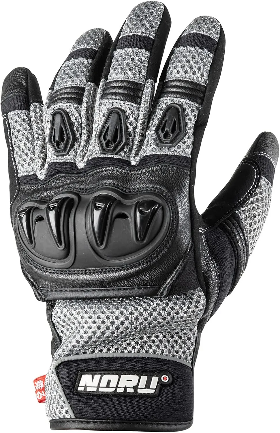 Noru Kiryu Leather Motorcycle Glove- Lightweight Breathable Design with Knuckle Protection, Touchscreen Compatibility