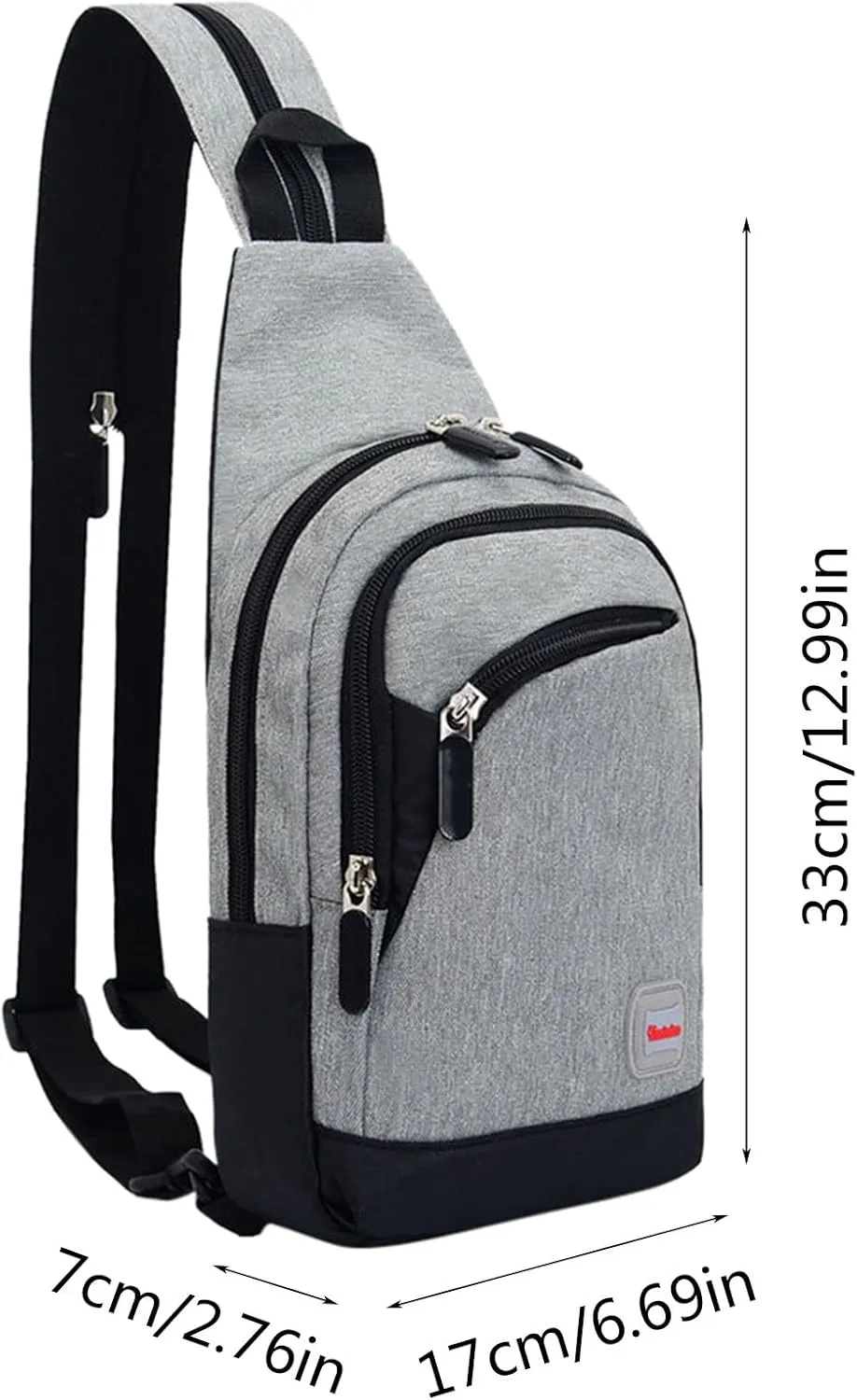 Nylon Pack Trendy Zipper Sling Bag For Outdoor Sports Shoulder Bag Sports Chest Bags Backpack over The (G, One Size)