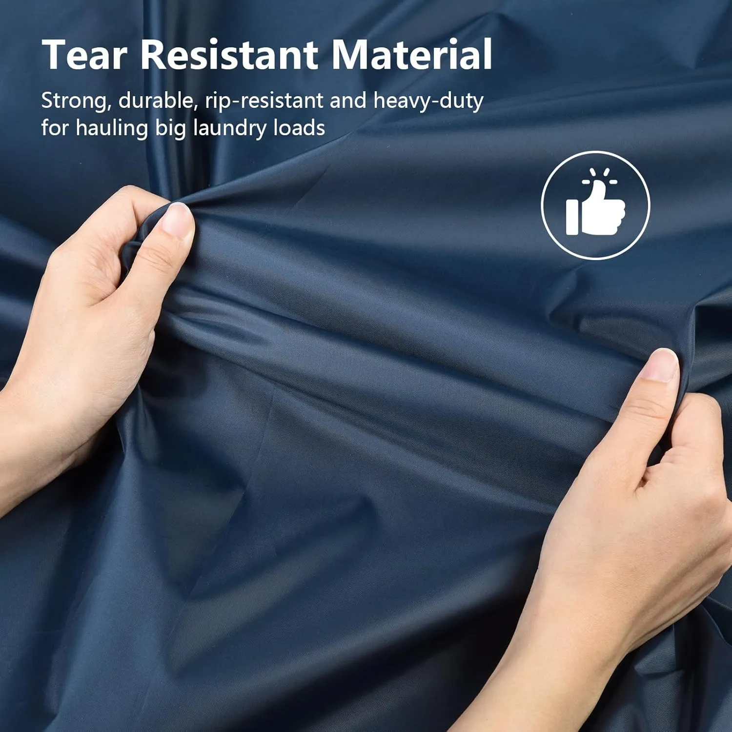 OTraki 2 Pack Extra Large Laundry Bag, 28 x 45 Inch Heavy Duty Laundry Bag Machine Washable Dirty Clothes Organizer Drawstring Hamper Basket Liner Bag for Travel Camp Home Dorm (Navy Blue)