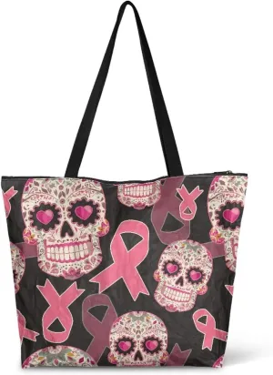 Paper Bag Shoulder Bag with Zippers, Butterfly Flowers Lightweight Large Shopping Beach Totes Bags Book Tote
