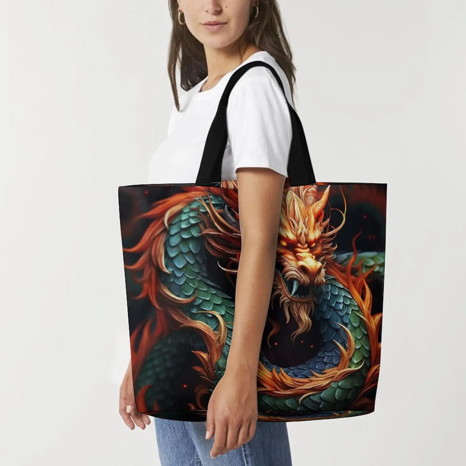 Pelican Bird Blue Sea Sky Beach Bag Reusable Tote Bag Foldable Grocery Bags Women Shopping Bags for Daily Essentials