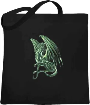 Pop Threads The Green King Dragon by Ruth Thompson Art Canvas Tote Bag