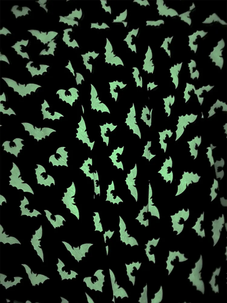 PRE-ORDER - Maneater Swing Dress in Glow in the Dark Bat Print in Black - Vixen by Micheline Pitt