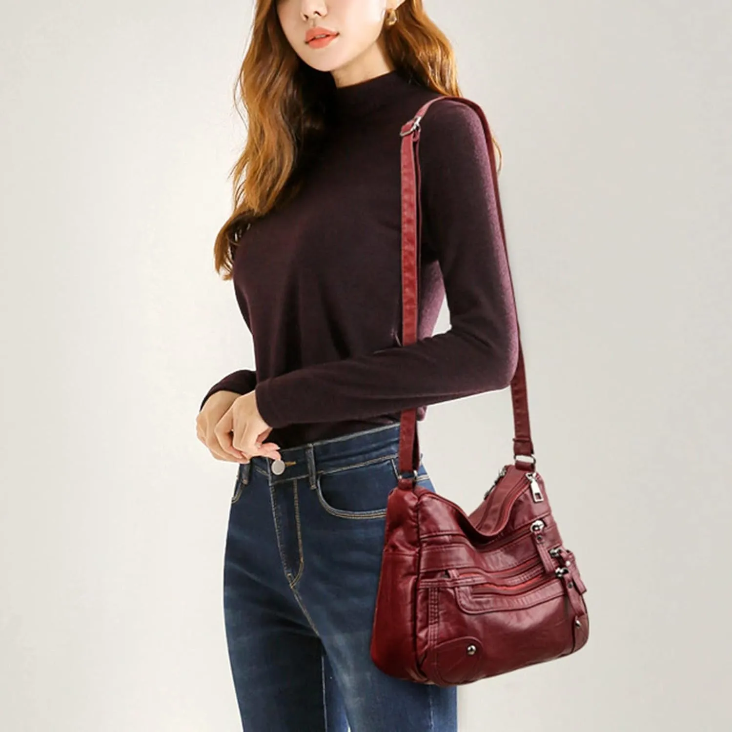 Puffer Tote Bag Soft Leather Shoulder Bags Layer Classic Crossbody Bag Luxury Designer Zipper Handbag And Purse