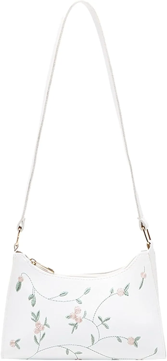 Purses and Handbags Fashion Women Artificial Leather Embroidery Underarm Bag Phone Bag Shoulder Messenger