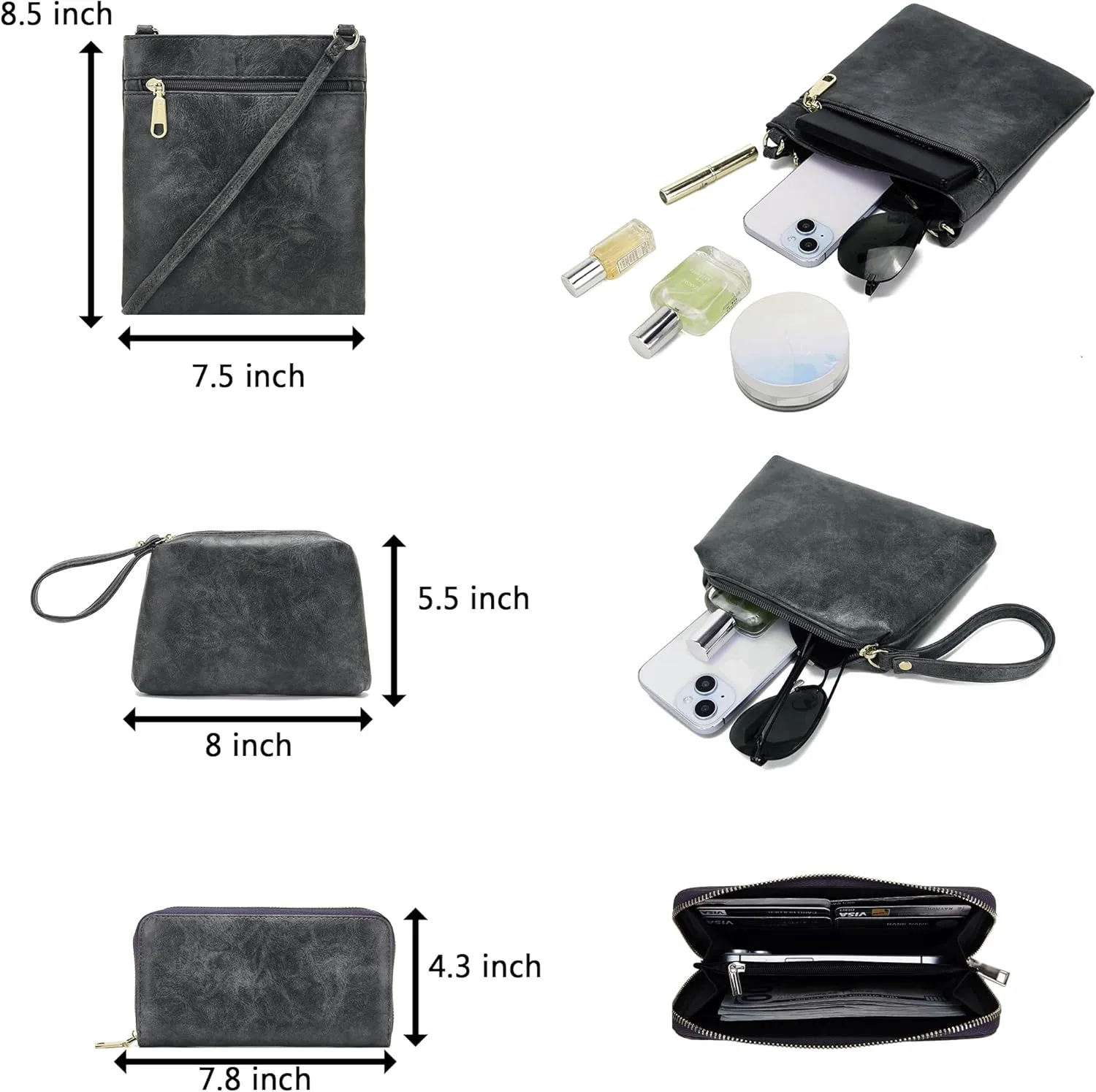Purses For Women Handbags And Wallet Set Large Hobo Crossbody Bag Ladies Purse Totes 4 PCS
