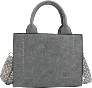 Retro Shoulder Bag for Women Vegan Leather Crossbody Purse Small Square Totes Guitar Strap Handbag Satchel