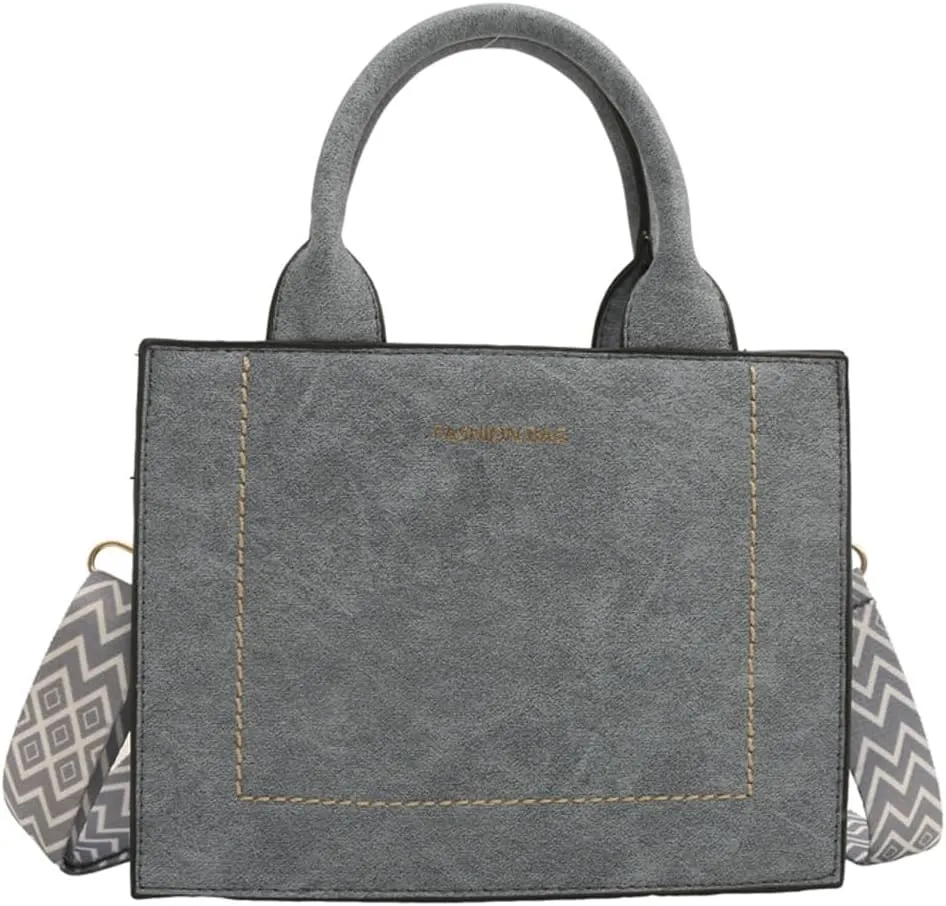 Retro Shoulder Bag for Women Vegan Leather Crossbody Purse Small Square Totes Guitar Strap Handbag Satchel