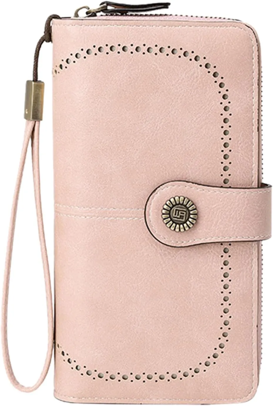 Rfid Wallet Women,2024 New Leather Wristlet Wallets for Women,Large Capacity Bifold Rfid Blocking Zip Around Credit Card Holder Clutch Purses,Travel Wallet for Girls Ladies Mom Women