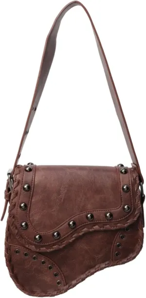 Saddle Bag Studded Purse Y2k Shoulder Bag Fall Vintage Shoulder Purses Punk Cute Purses Cowgirl Streetwear 90s