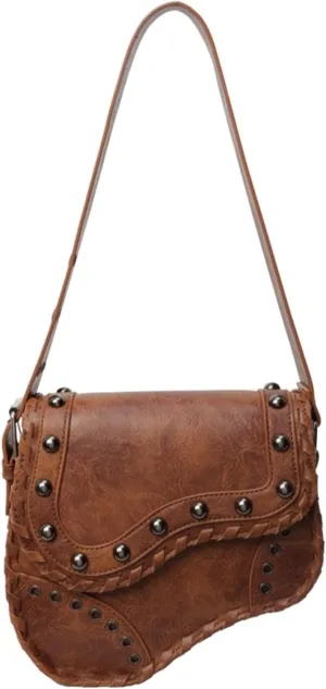 Saddle Bag Studded Purse Y2k Shoulder Bag Fall Vintage Shoulder Purses Punk Cute Purses Cowgirl Streetwear 90s