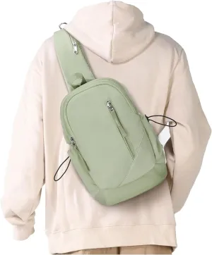 SEAFEW Sling Backpack bag for Men, Multipurpose Crossbody Shoulder Bag for Travel Hiking Daypack Green