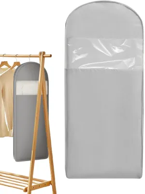 Self Compression Zip Garment Bags - Space Saving Hanging Garment Bag | Hangable Space Saver Dustproof Protective Suit Bags For Jackets Shirts Sweater