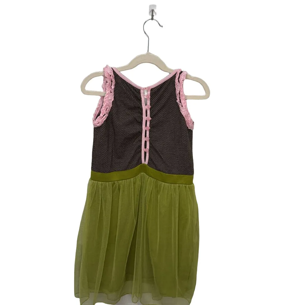 Sleeveless Dress w/ Tulle Skirt