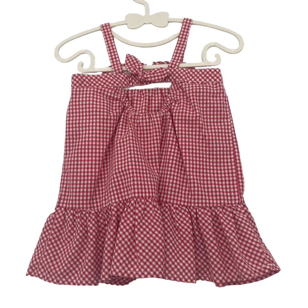 Sleeveless Gingham Check