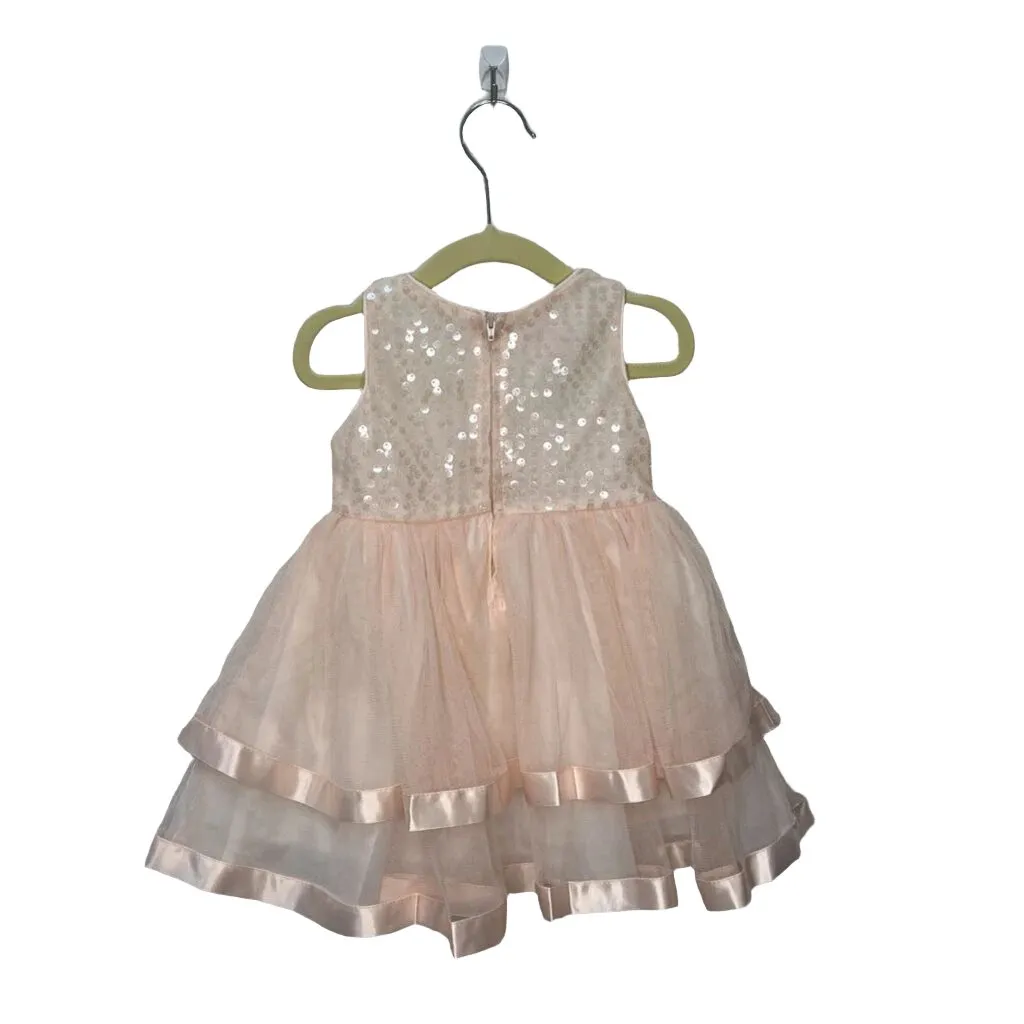 Sleeveless Sequin   Tulle Dress
