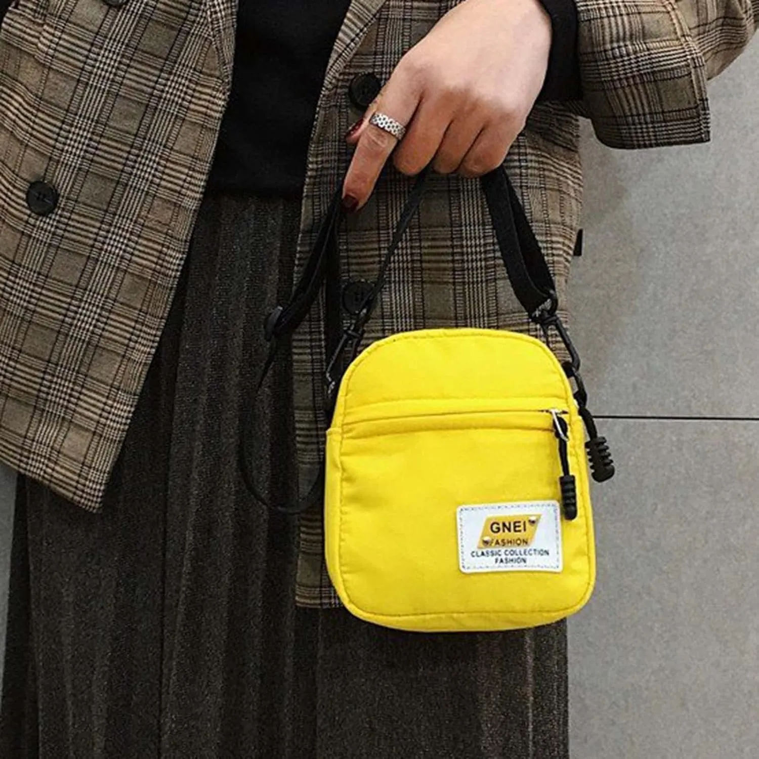 Small Purse Cute Tote Handbag 2025 Korean Fashion Simple Casual One Shoulder Crossbody Nylon Small Square Bag
