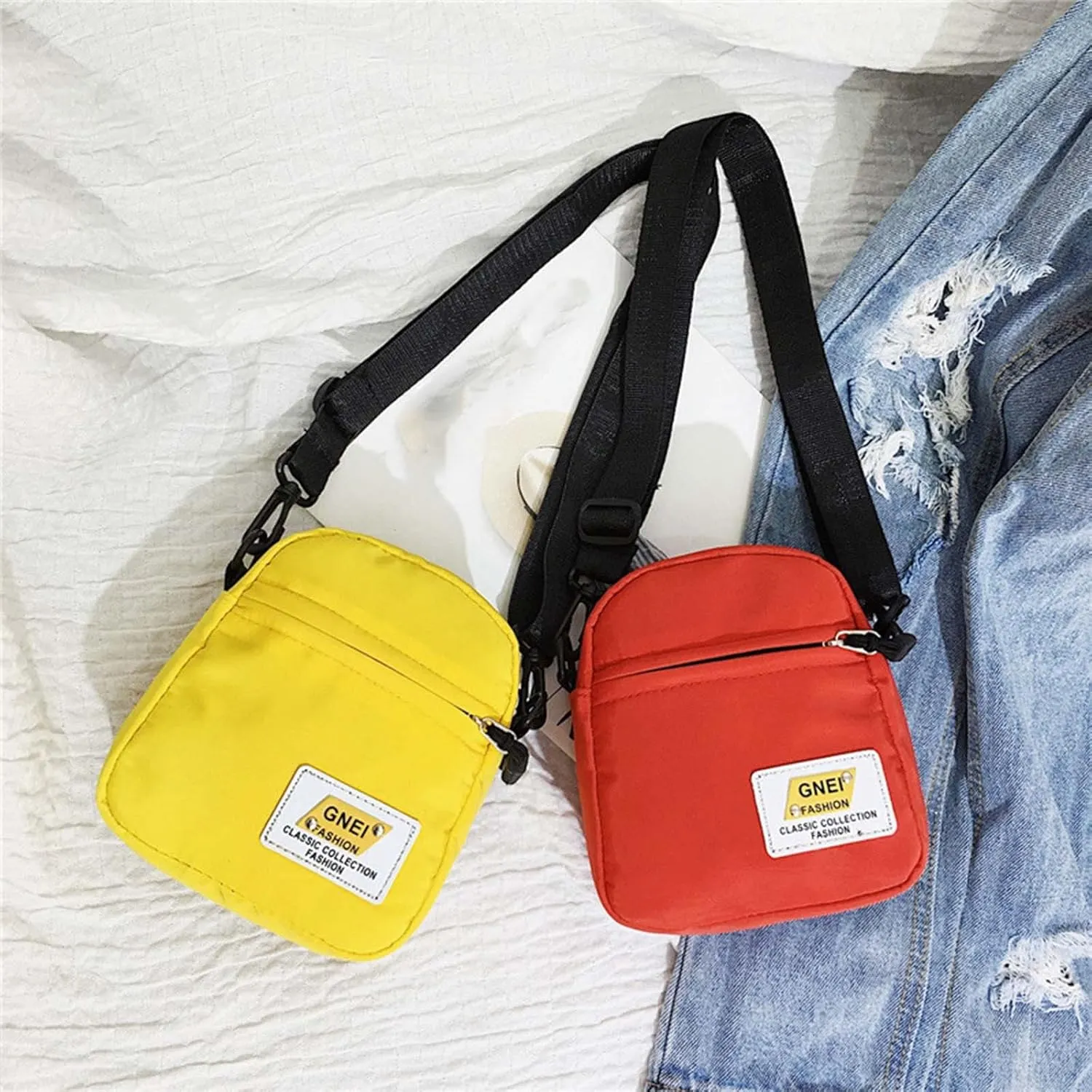 Small Purse Cute Tote Handbag 2025 Korean Fashion Simple Casual One Shoulder Crossbody Nylon Small Square Bag