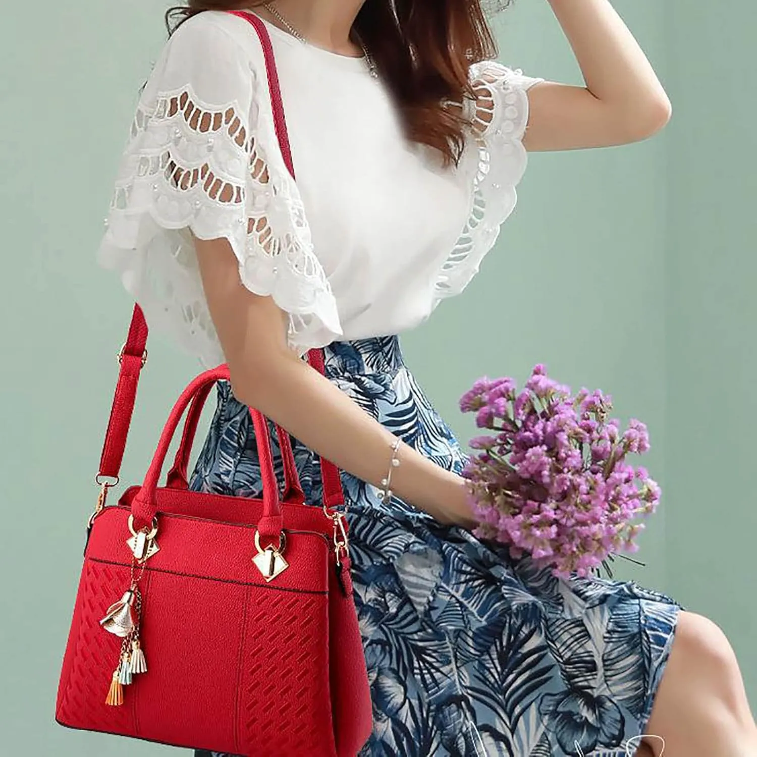 Small Purse Cute Tote Handbag Womens Handbags Ladies Purse Satchel Shoulder Bags Roomy Fashion Tote Leather Bag
