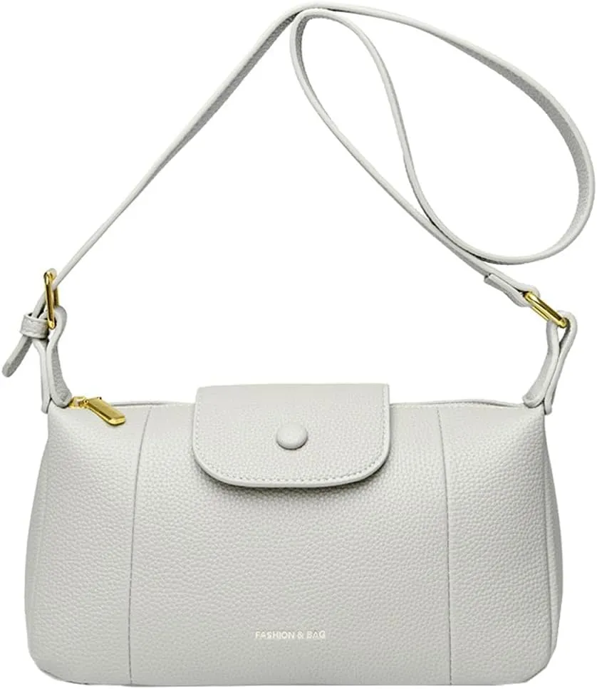 Small Vegan Leather Crossbody Bag for Women Trendy Dumpling Tote Shoulder Purses Ladies Chic Handbags Satchels