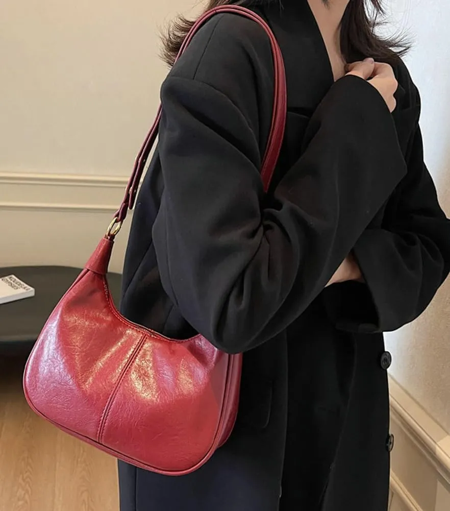 Soft Vegan Leather Crossbody Bag for Women Small Shoulder Tote Purse Dumpling Handbags Casual Satchels Daily Use