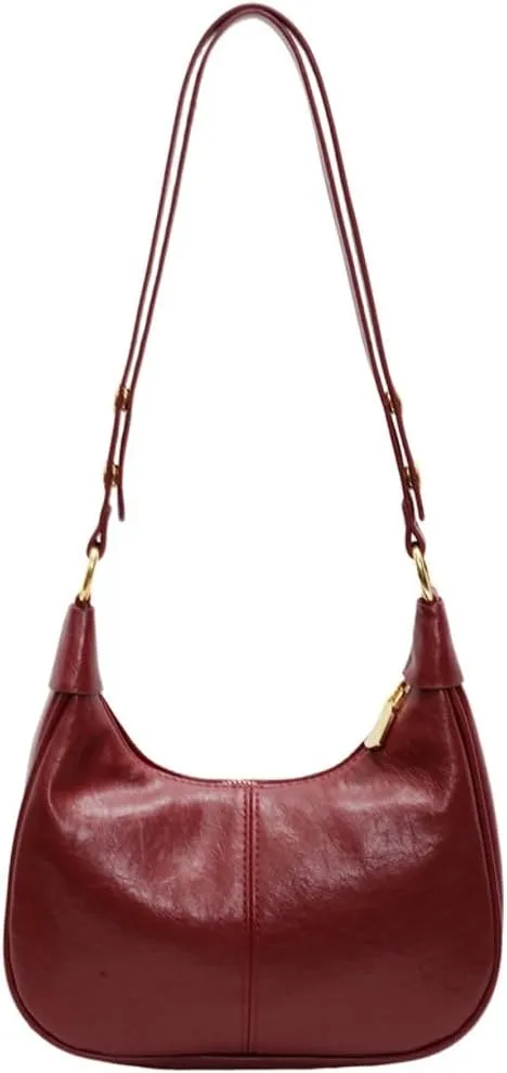 Soft Vegan Leather Crossbody Bag for Women Small Shoulder Tote Purse Dumpling Handbags Casual Satchels Daily Use